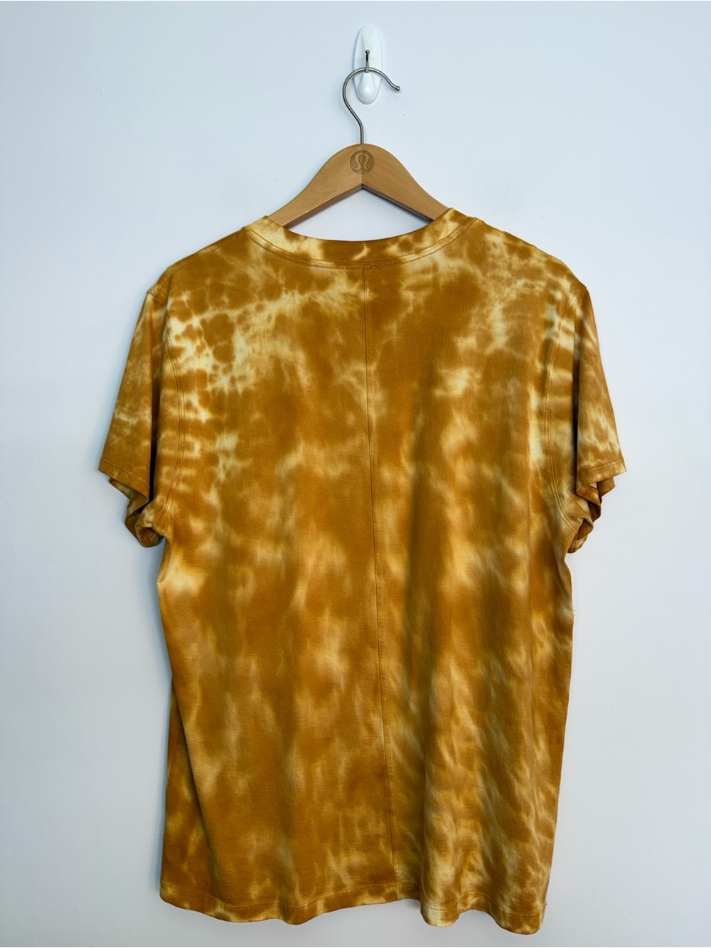 Lululemon All Yours Tee Marmoleado Tie Dye Lemon Chiffon Brown Sugar Sz 6 - Picture 3 of 4